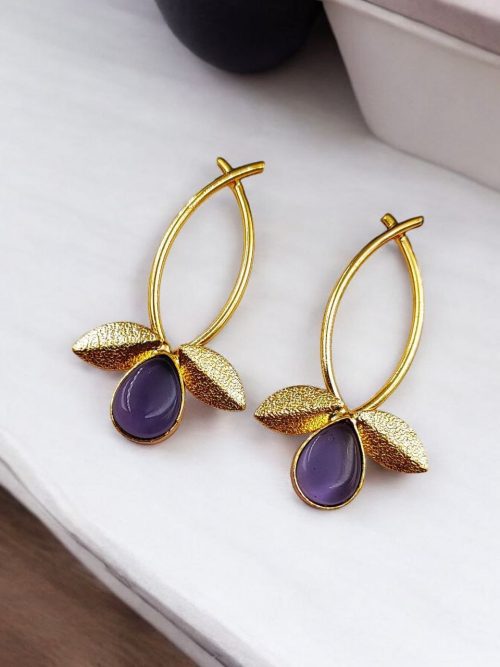 Gold Plated Indian Contemporary Earrings – Perfect for Any Occasion