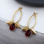 Bulk 338 Gold Plated Indian Contemporary Earrings – Perfect for Any Occasion - "Red"