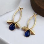 Bulk 332 Gold Plated Indian Contemporary Earrings – Perfect for Any Occasion - "Blue"