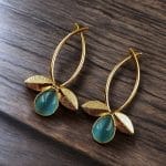 Bulk 334 Gold Plated Indian Contemporary Earrings – Perfect for Any Occasion - "Skyblue"