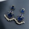 Premium Silver Replica Earrings | Best Monalisa Stones Oxidised Dangler Earring