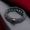 Antique Look Oxidised Kada Bracelet For Girls | Silver Replica Bangle