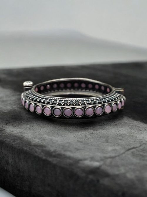 Antique Silver Replica Bracelet | Unique Silver Look Kada Bangle