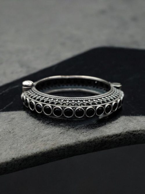 Antique Silver Replica Bracelet | Unique Silver Look Kada Bangle