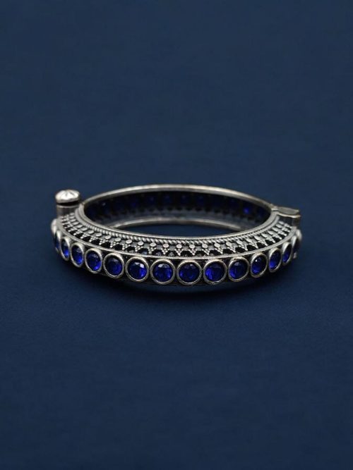 Antique Silver Replica Bracelet | Unique Silver Look Kada Bangle