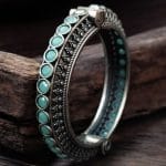 Bulk 282 Antique Silver Replica Bracelet | Unique Silver Look Kada Bangle - "Mint"