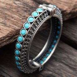 Antique Silver Replica Bracelet | Unique Silver Look Kada Bangle
