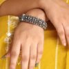 Antique Look Oxidised Kada Bracelet For Girls | Best Silver Replica Bangle 7 Antique Look Oxidised Kada Bracelet For Girls | Silver Replica Bangle