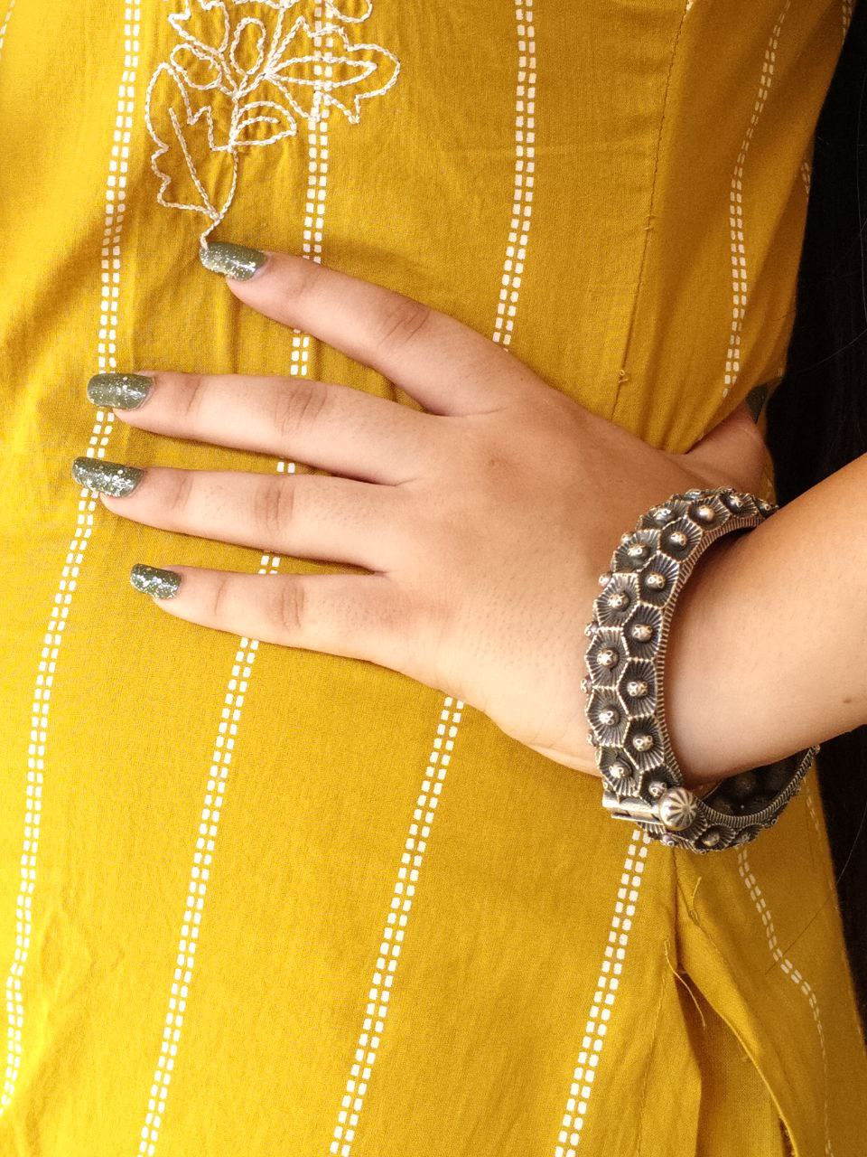 Antique Look Oxidised Kada Bracelet For Girls | Best Silver Replica Bangle 4 Antique Look Oxidised Kada Bracelet For Girls | Silver Replica Bangle