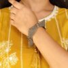 Silver Replica Square Bangle | Oxidized Bracelet | Free Size Kada 12 Silver Replica Square Bangle | Oxidized Bracelet | Free Size Kada