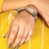 Silver Replica Bangle | Square Bracelet | Best Free Size Openable Kada 9 Silver Replica Bangle | Square Bracelet | Best Free Size Openable Kada