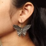 Silver Replica Butterfly Earrings | Unique Hook Style Casual Wear Jewelry