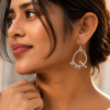 Oxidised Casual Earrings | Designer German Silver Bird Dangler Hook Earring