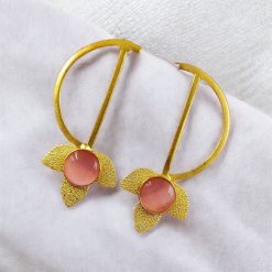 Light Weight Gold Polish Contemporary Earrings | Casual Wear Jewelry