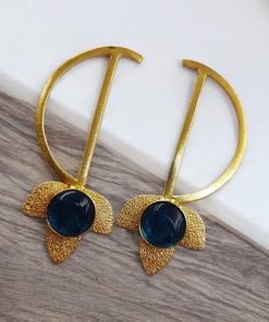 Light Weight Gold Polish Contemporary Earrings | Casual Wear Jewelry