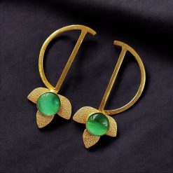 Light Weight Gold Polish Contemporary Earrings | Casual Wear Jewelry