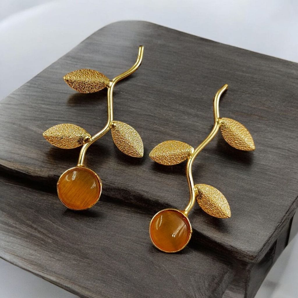 Bulk 430 Handmade Gold-Plated Earrings | Unique Contemporary Earrings For Girls - "Yellow"