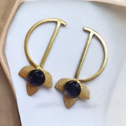 Light Weight Gold Polish Contemporary Earrings | Casual Wear Jewelry