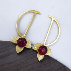 Light Weight Gold Polish Contemporary Earrings | Casual Wear Jewelry