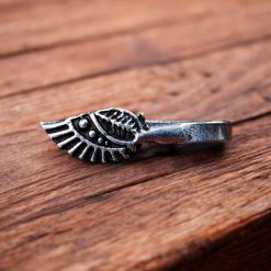 Feather Nosepin with oxidized silver-plated finish, featuring a delicate feather design for a stylish and versatile look.