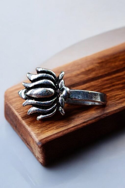 Lotus Nosepin | Press Nose-pins | Oxidised Nose Ring without piercing