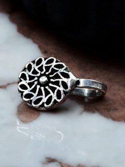 Non-Piercing Nosepin in Oxidised Silver Plated | Best Nose Accessories