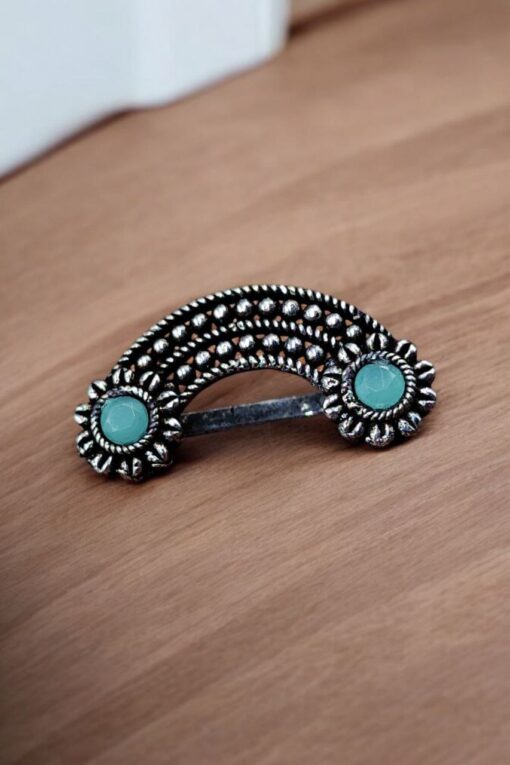 Marathi Nosepin | Oxidised Maharashtrian Nosepin | Non-Piercing Nose ring