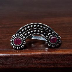 Marathi Nosepin | Oxidised Maharashtrian Nosepin | Non-Piercing Nose ring