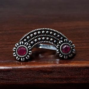 Marathi Nosepin | Oxidised Maharashtrian Nosepin | Non-Piercing Nose ring