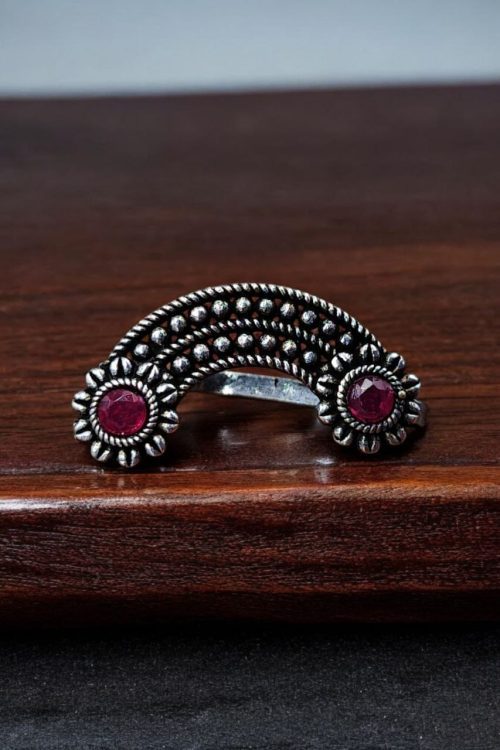 Marathi Nosepin | Oxidised Maharashtrian Nosepin | Non-Piercing Nose ring