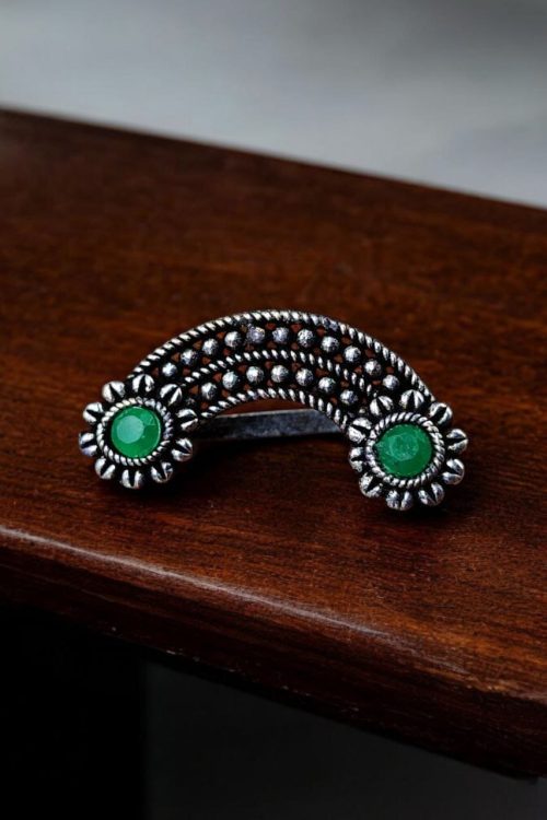 Marathi Nosepin | Oxidised Maharashtrian Nosepin | Non-Piercing Nose ring
