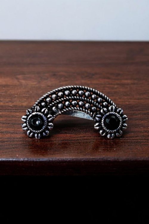 Marathi Nosepin | Oxidised Maharashtrian Nosepin | Non-Piercing Nose ring