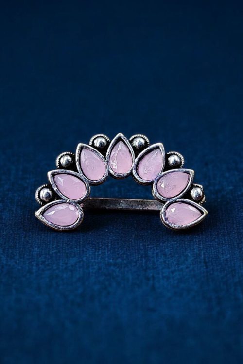 Silver Plated Oxidised Maharashtrian Nath for Girls Non Piercing Traditional Marathi Jewelry
