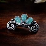 Silver Plated Marathi Nath | Best Press Nosepin in Maharashtrian Style - "Mint"