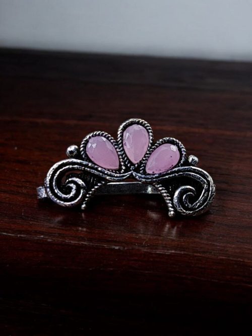 Silver Plated Marathi Nath Best Press Nosepin in Traditional Maharashtrian Style Non Piercing