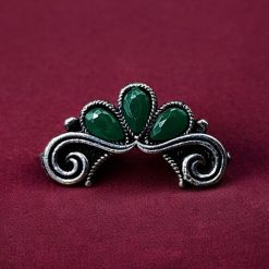 Silver Plated Marathi Nath Best Press Nosepin in Traditional Maharashtrian Style Non Piercing