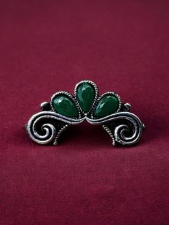 Silver Plated Marathi Nath Best Press Nosepin in Traditional Maharashtrian Style Non Piercing