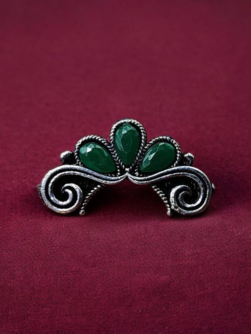 Silver Plated Marathi Nath Best Press Nosepin in Traditional Maharashtrian Style Non Piercing