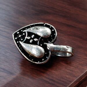 Oxidised Heart Shape Nosepin | Non Piercing Nose-Ring | Best Nose Accessories