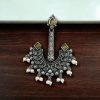 Vintage look Silver Replica Earrings | Boho Inspire Oxidized Dangler Studs