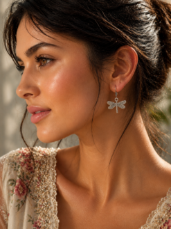 Butterfly Earrings | Office Wear German Silver Simple Hook Earring