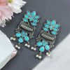 Silver Replica Earring | Antique Touch Oxidised Stud | Unique Silver Jewelry