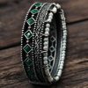 Antique Oxidized Kada / Bracelet With Pearl Work | Silver Plated Bangle