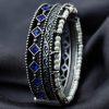 Antique Oxidized Kada / Bracelet With Pearl Work | Silver Plated Bangle