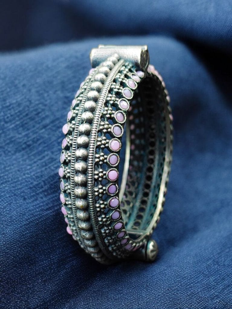 Bulk 774 Indian Kada / Bangle | Stylish Adorable Bollywood Style Bracelet for Girls - "Babypink"