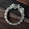 Silver Replica Designer Elephant Bracelet / Kada | Oxidized Bangles