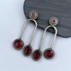 Silver Replica Stone Earrings | Monalisa Stone Studs | Oxidised Jewelry