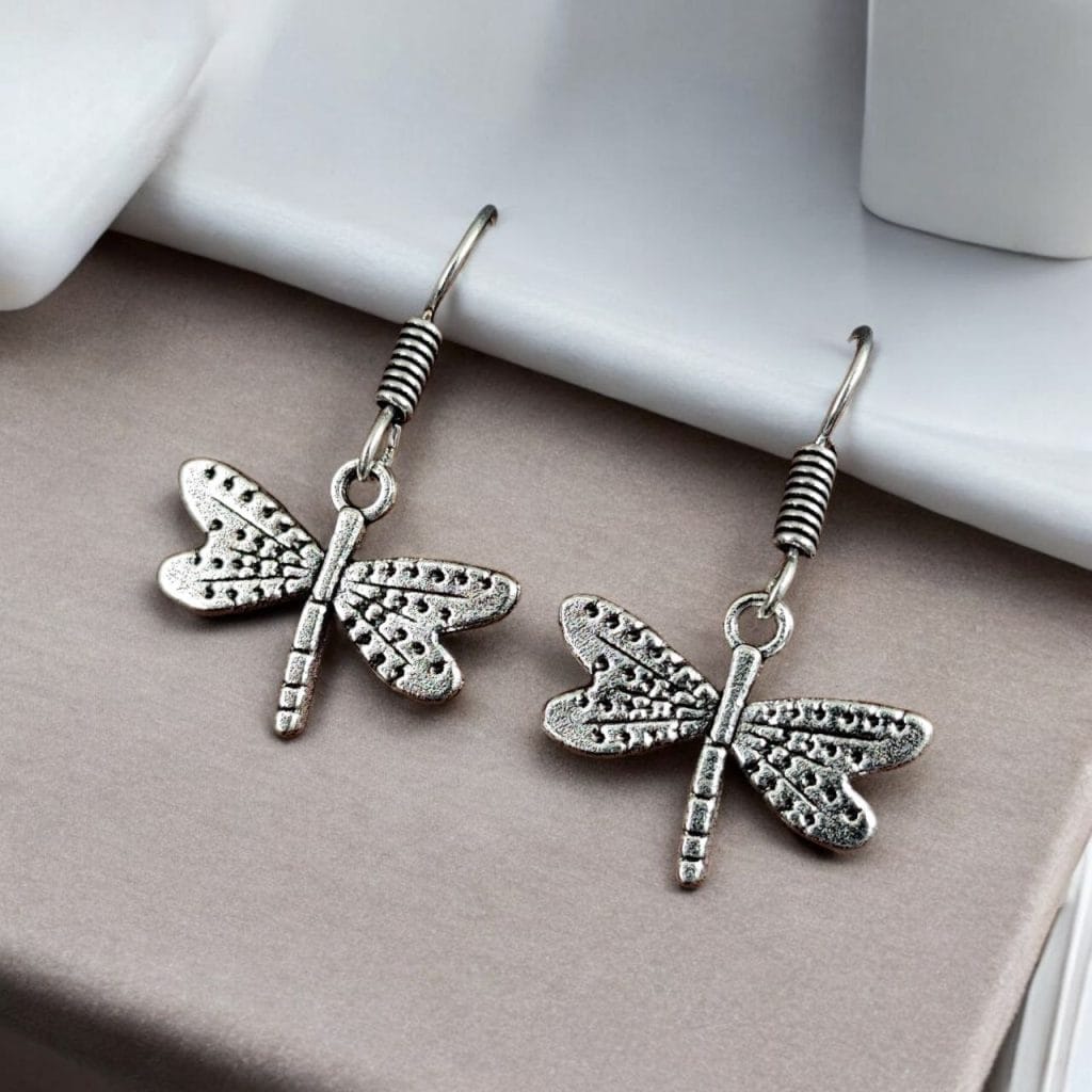 Butterfly Earrings | Office Wear German Silver Simple Hook Earring