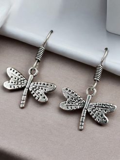 Butterfly Earrings | Office Wear German Silver Simple Hook Earring