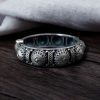Traditional Silver Replica Bangles / Kada | Oxidized Openable Bracelet